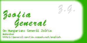 zsofia general business card